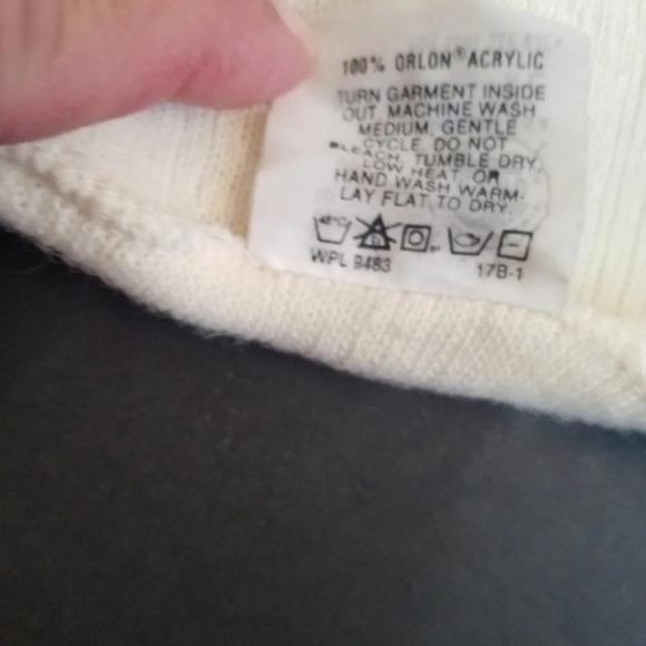 Vintage Robert Bruce White Ribbed Knit Sweater Vest Union Label - Picture 11 of 11